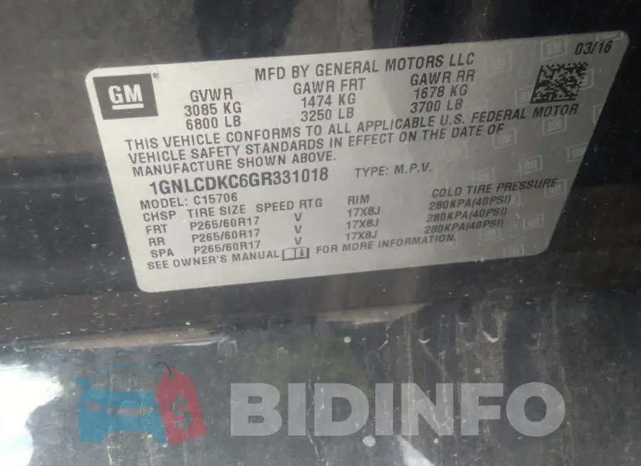 1GNLCDKC6GR331018 Photo# 9