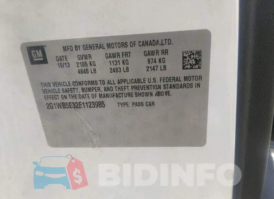 2G1WB5E32E1123985 Photo# 9