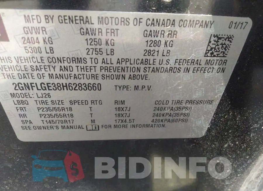 2GNFLGE38H6283660 Photo# 9