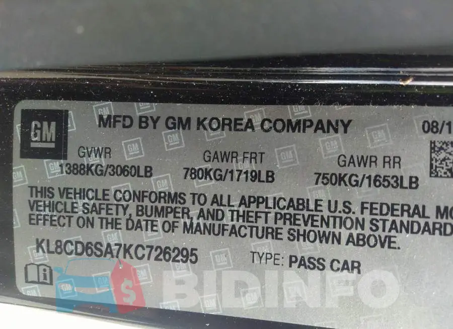KL8CD6SA7KC726295 Photo# 9