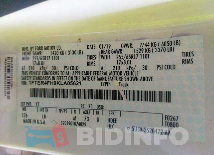1FTER4FH9KLA05621 Photo# 9