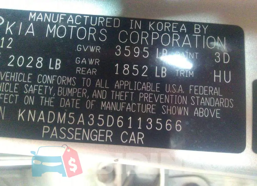 KNADM5A35D6113566 Photo# 9