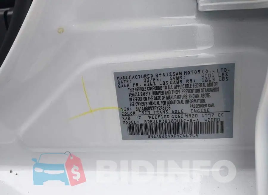 3N1AB8DVXPY246768 Photo# 9