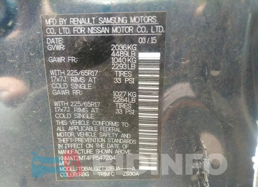 KNMAT2MT4FP547204 Photo# 9