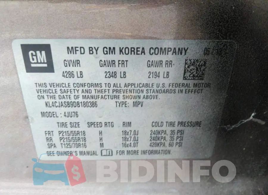 KL4CJASB9DB180386 Photo# 9