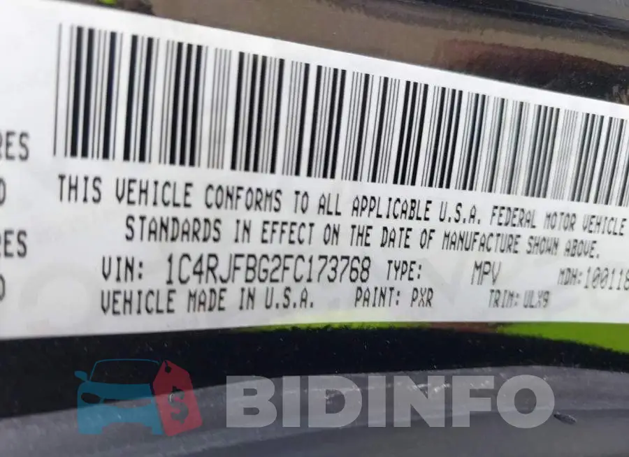 1C4RJFBG2FC173768 Photo# 9