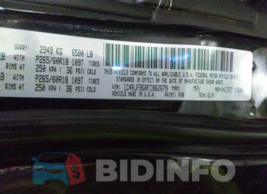 1C4RJFBG8FC862679 Photo# 9