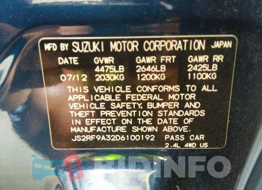 JS2RF9A32D6100192 Photo# 9