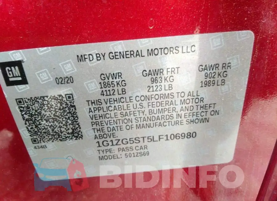 1G1ZG5ST5LF106980 Photo# 9