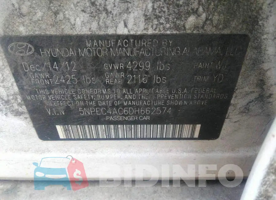 5NPEC4AC6DH662574 Photo# 9