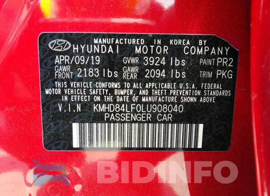 KMHD84LF0LU908040 Photo# 9