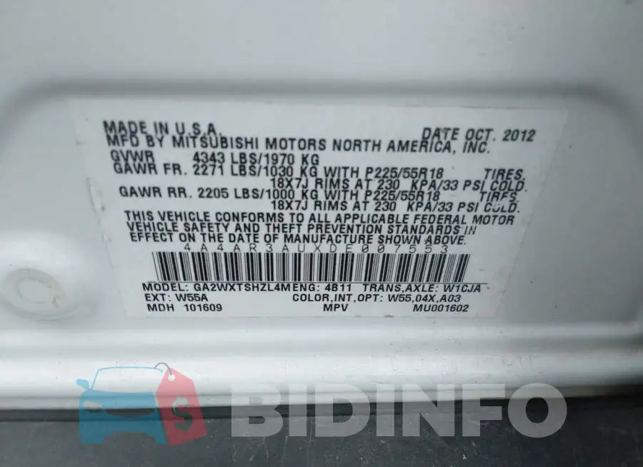 4A4AR3AUXDE007553 Photo# 9