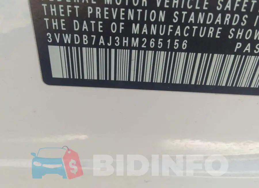 3VWDB7AJ3HM265156 Photo# 9