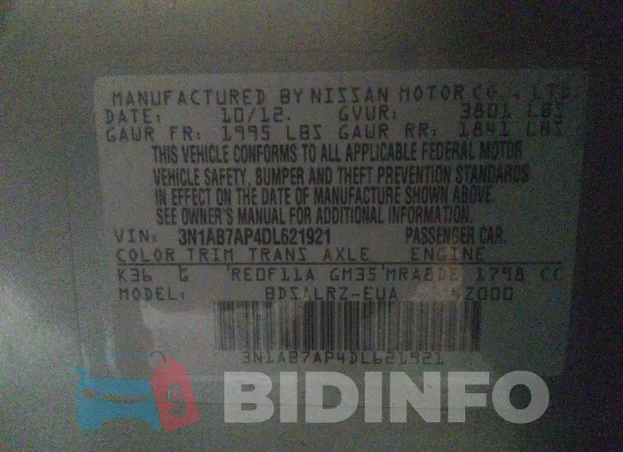 3N1AB7AP4DL621921 Photo# 9