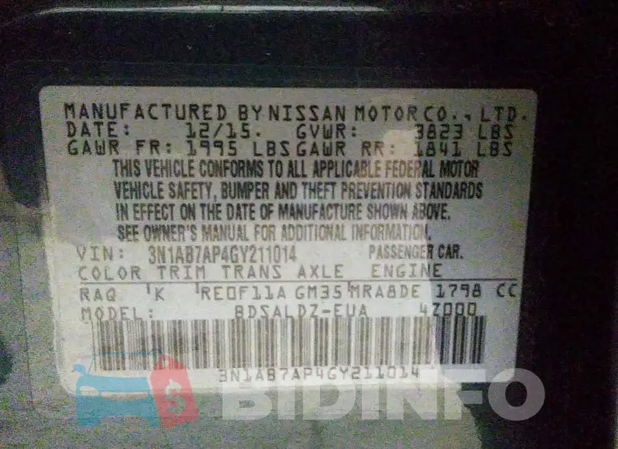 3N1AB7AP4GY211014 Photo# 9