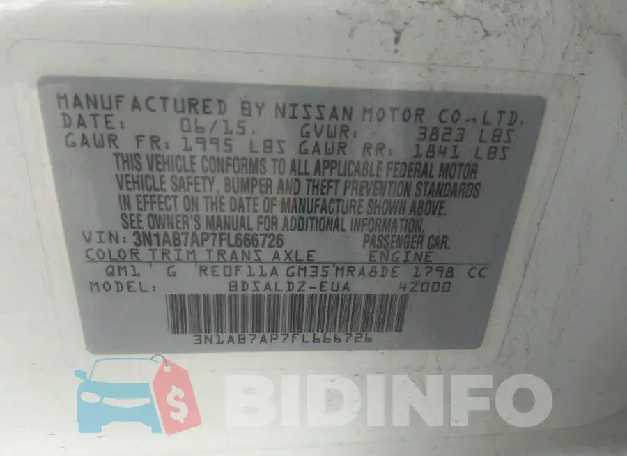 3N1AB7AP7FL666726 Photo# 9