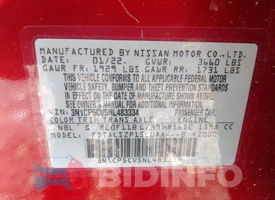3N1CP5CV5NL483334 Photo# 9