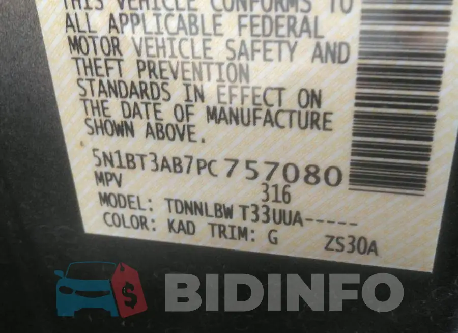 5N1BT3AB7PC757080 Photo# 9
