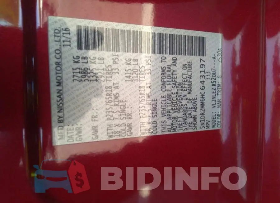 5N1DR2MM6HC643197 Photo# 9