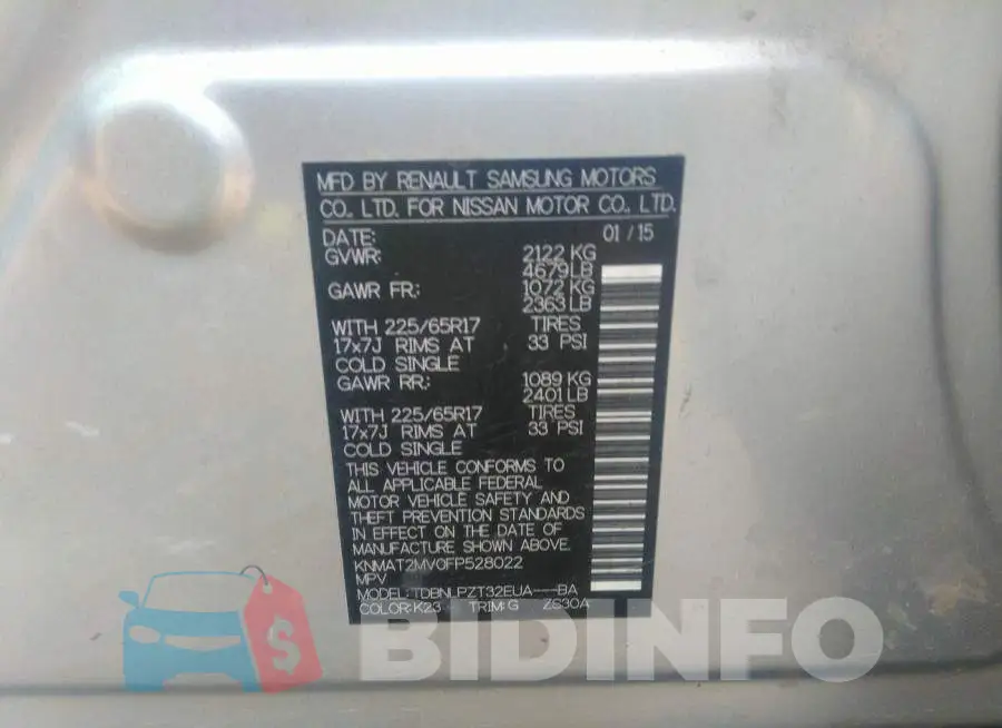 KNMAT2MV0FP528022 Photo# 9