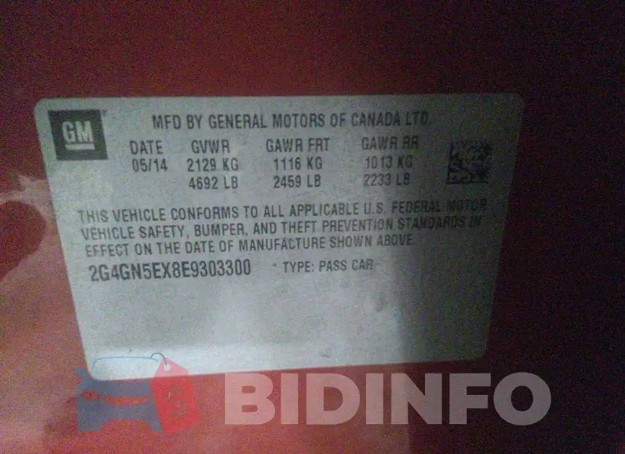2G4GN5EX8E9303300 Photo# 9