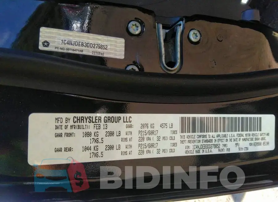 1C4NJDEB3DD279852 Photo# 9