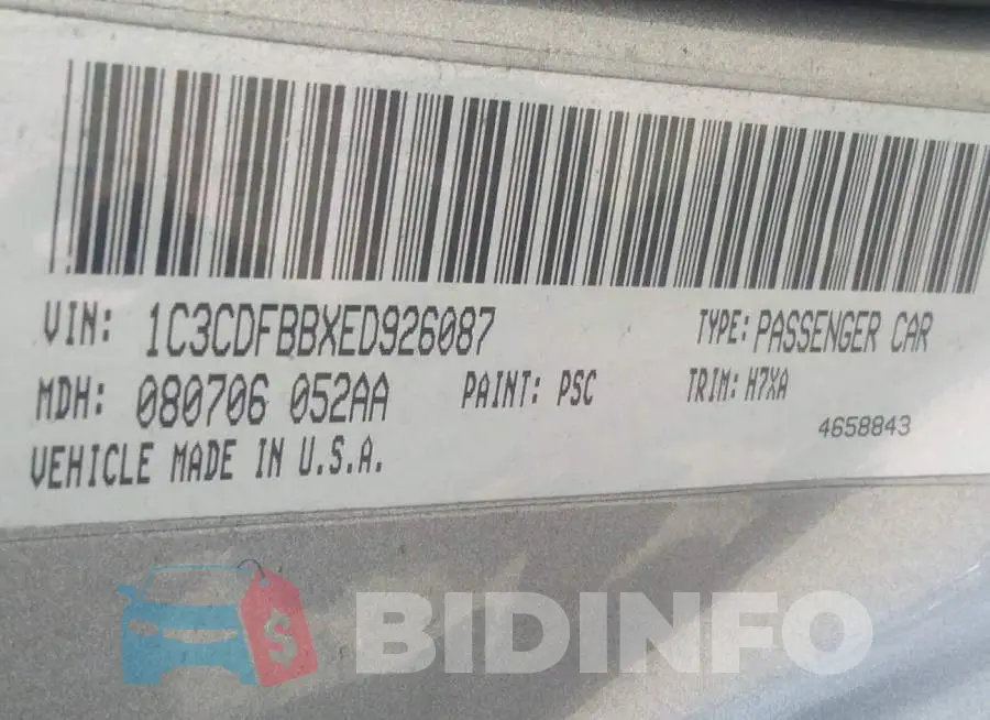 1C3CDFBBXED926087 Photo# 9
