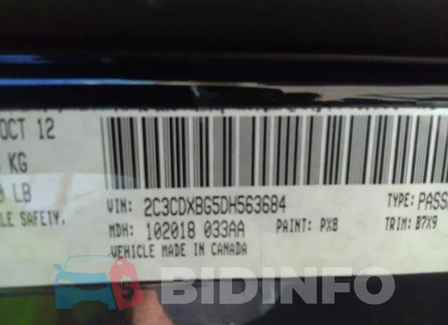 2C3CDXBG5DH563684 Photo# 9