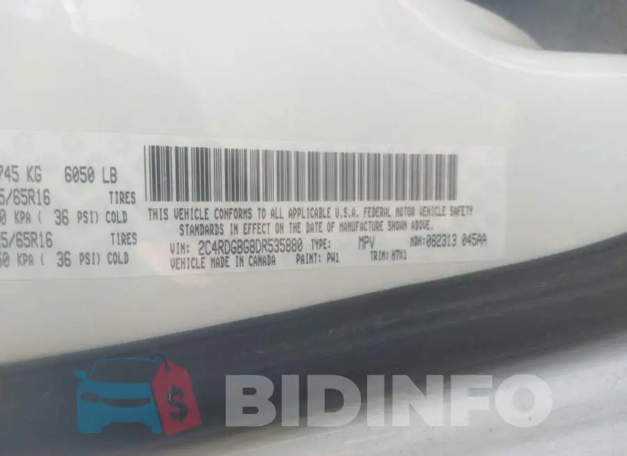 2C4RDGBG8DR535880 Photo# 9