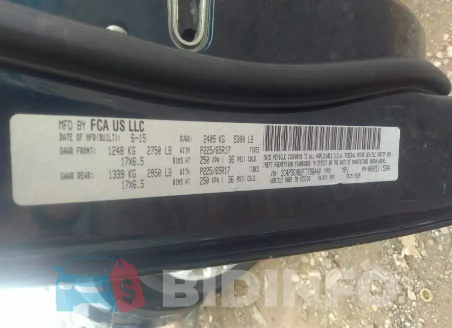 3C4PDCAB2FT736440 Photo# 9