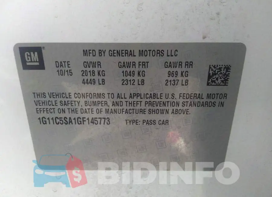 1G11C5SA1GF145773 Photo# 9