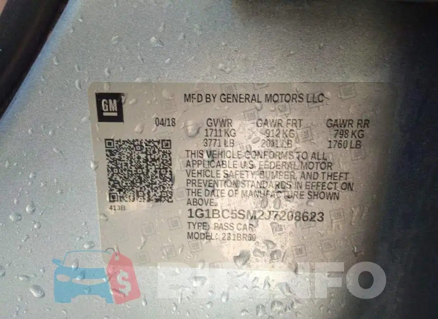 1G1BC5SM2J7208623 Photo# 9