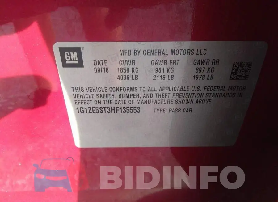 1G1ZE5ST3HF135553 Photo# 9
