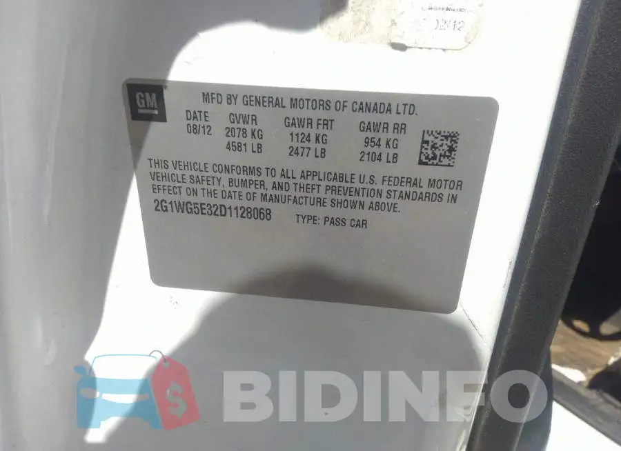 2G1WG5E32D1128068 Photo# 9