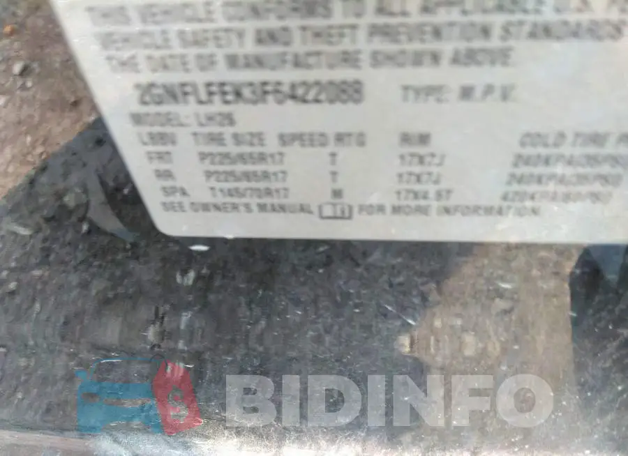 2GNFLFEK3F6422088 Photo# 9