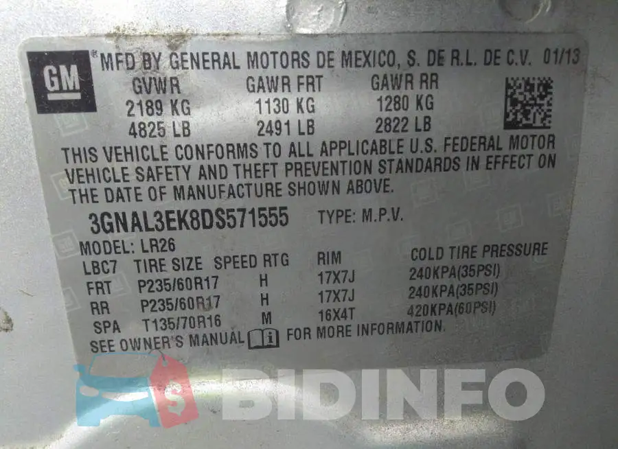 3GNAL3EK8DS571555 Photo# 9