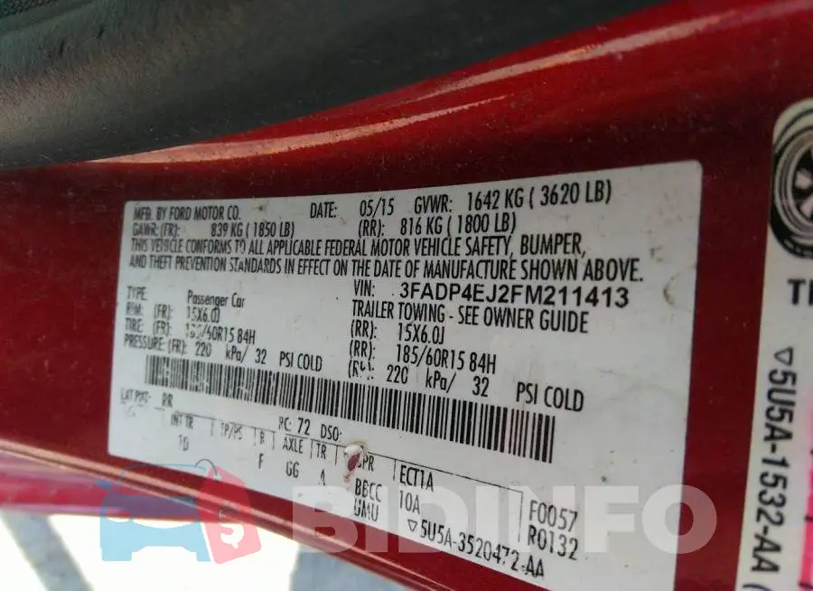 3FADP4EJ2FM211413 Photo# 9