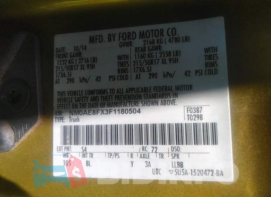 NM0AE8FX3F1180504 Photo# 9