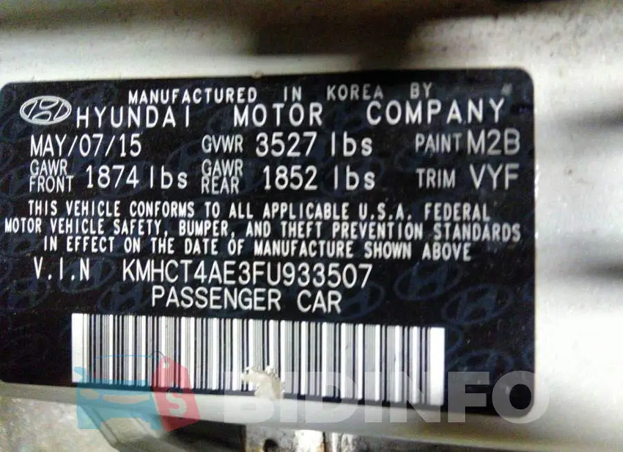 KMHCT4AE3FU933507 Photo# 9