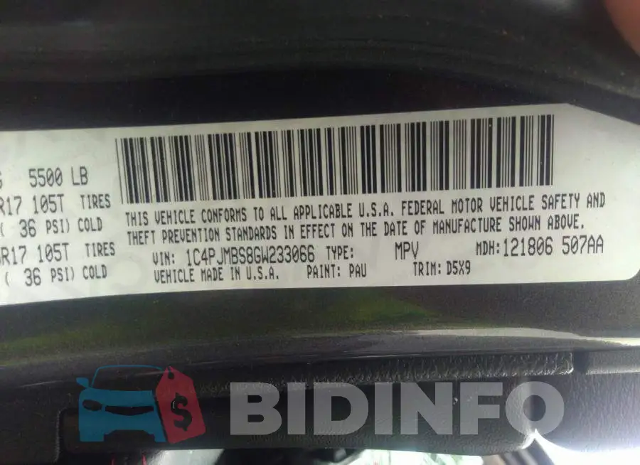 1C4PJMBS8GW233066 Photo# 9