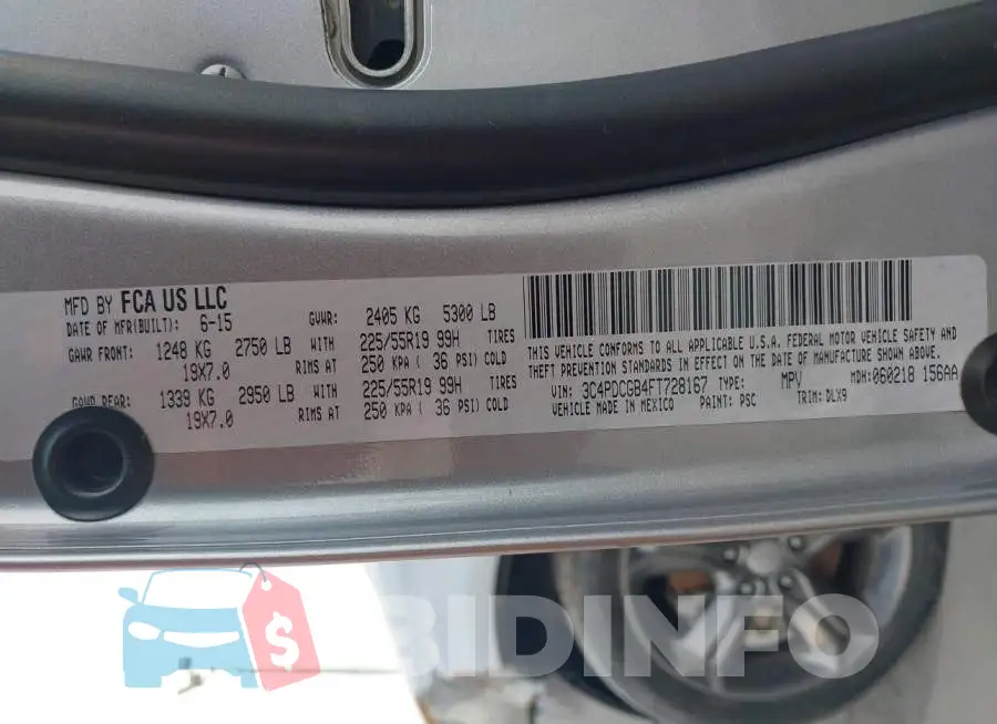 3C4PDCGB4FT728167 Photo# 9