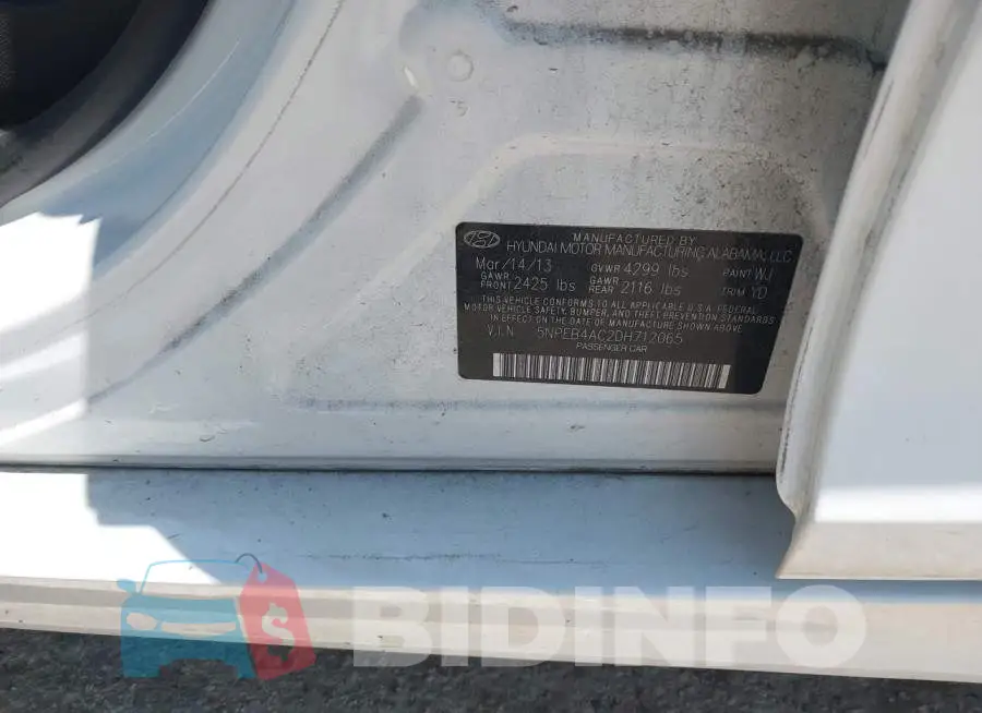 5NPEB4AC2DH712065 Photo# 9