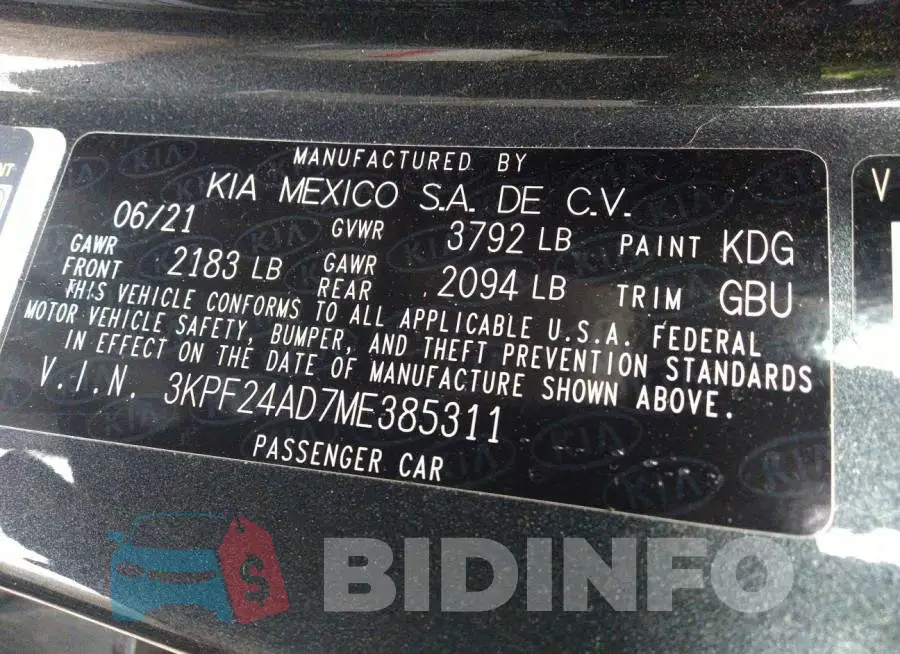 3KPF24AD7ME385311 Photo# 9