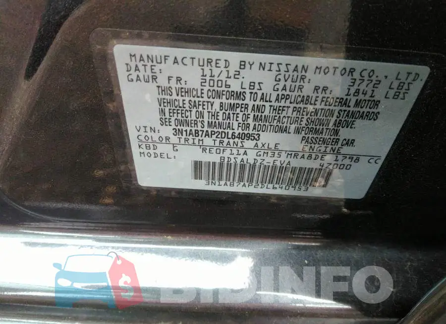 3N1AB7AP2DL640953 Photo# 9