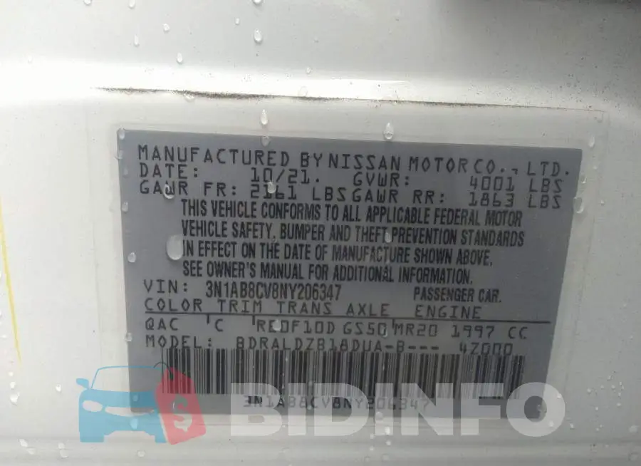 3N1AB8CV8NY206347 Photo# 9