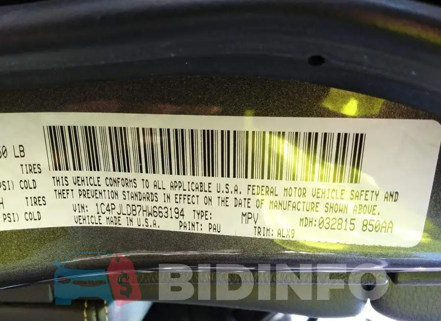 1C4PJLDB7HW663194 Photo# 9