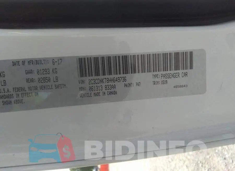 2C3CDXKT8HH649736 Photo# 9