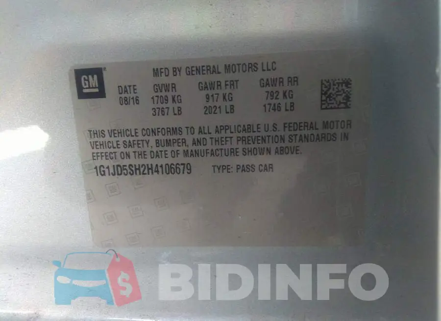 1G1JD5SH2H4106679 Photo# 9
