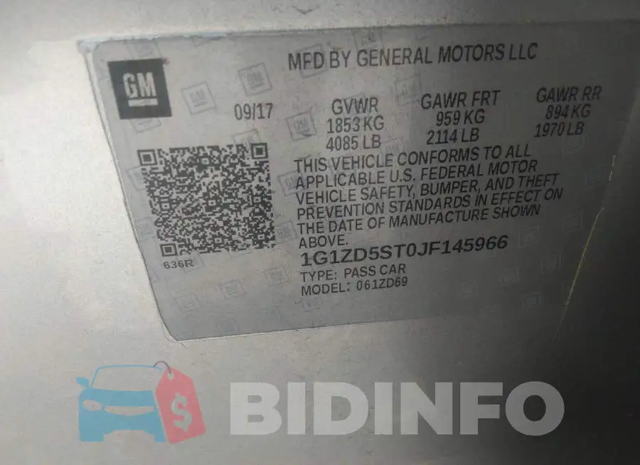 1G1ZD5ST0JF145966 Photo# 9