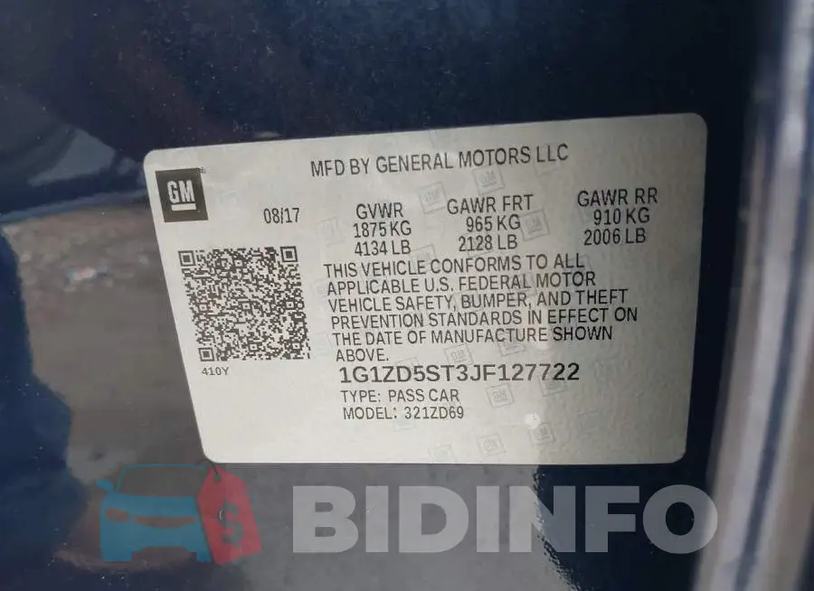 1G1ZD5ST3JF127722 Photo# 9
